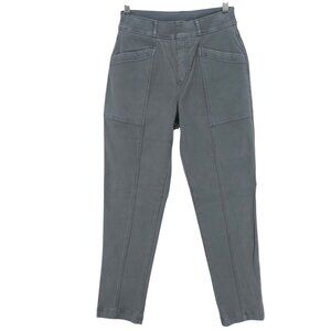 SPANX Stretch Twill Straight Leg Pant Hazy Blue Gray EUC Style 20399R Size SMALL